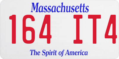MA license plate 164IT4