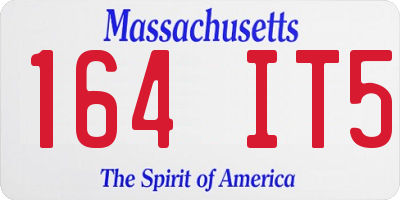 MA license plate 164IT5