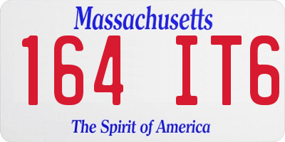 MA license plate 164IT6