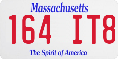 MA license plate 164IT8