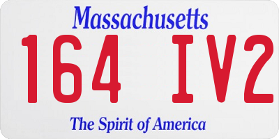 MA license plate 164IV2