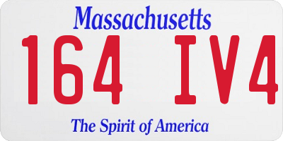MA license plate 164IV4