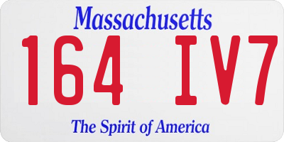 MA license plate 164IV7