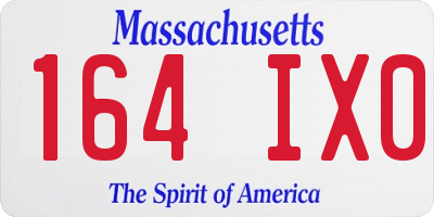 MA license plate 164IX0