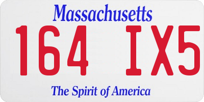 MA license plate 164IX5