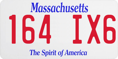 MA license plate 164IX6
