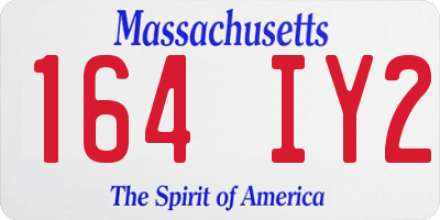 MA license plate 164IY2