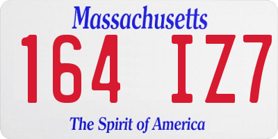MA license plate 164IZ7