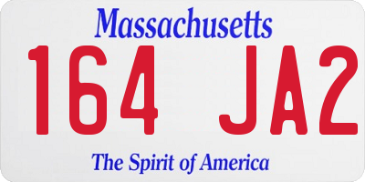 MA license plate 164JA2