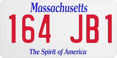 MA license plate 164JB1