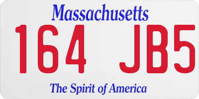 MA license plate 164JB5