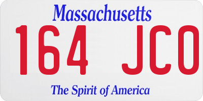 MA license plate 164JC0