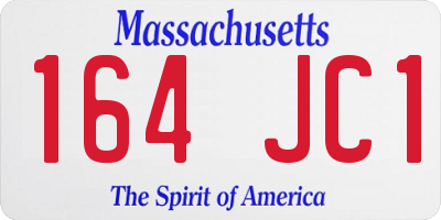 MA license plate 164JC1