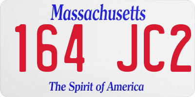 MA license plate 164JC2