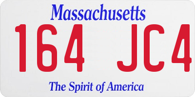 MA license plate 164JC4