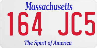 MA license plate 164JC5