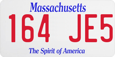 MA license plate 164JE5