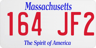 MA license plate 164JF2