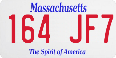 MA license plate 164JF7