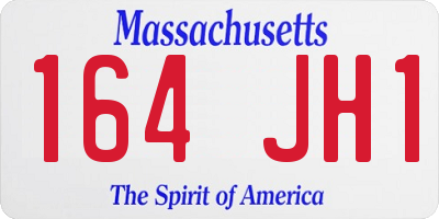 MA license plate 164JH1