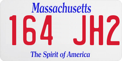MA license plate 164JH2