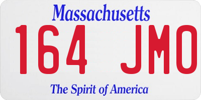 MA license plate 164JM0