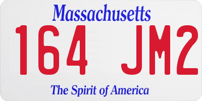 MA license plate 164JM2