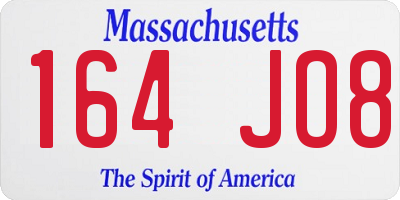 MA license plate 164JO8