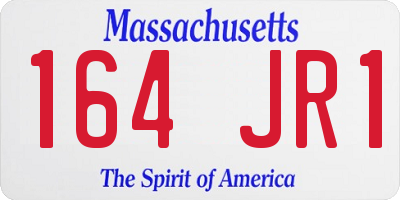 MA license plate 164JR1