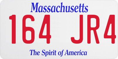 MA license plate 164JR4