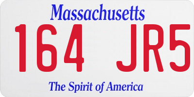 MA license plate 164JR5