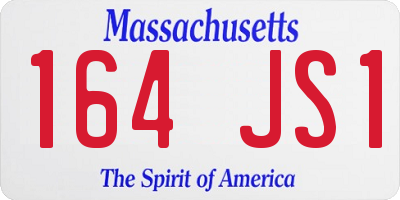 MA license plate 164JS1