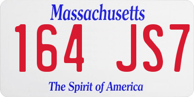 MA license plate 164JS7