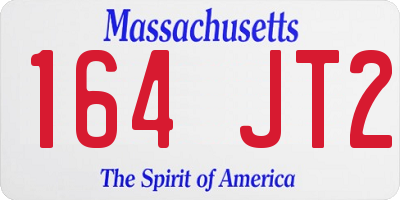 MA license plate 164JT2