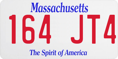 MA license plate 164JT4