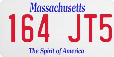 MA license plate 164JT5