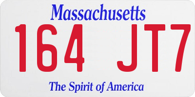 MA license plate 164JT7