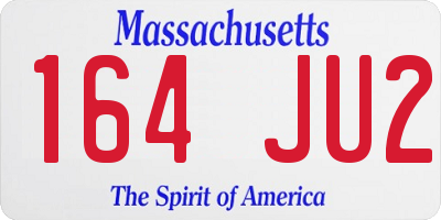 MA license plate 164JU2