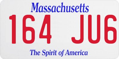 MA license plate 164JU6