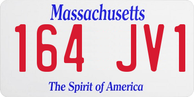 MA license plate 164JV1