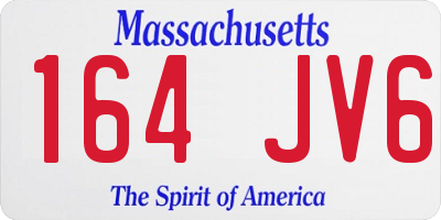 MA license plate 164JV6