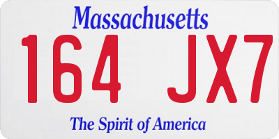 MA license plate 164JX7