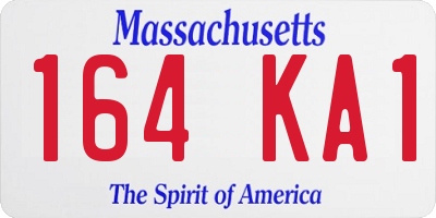MA license plate 164KA1