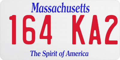 MA license plate 164KA2