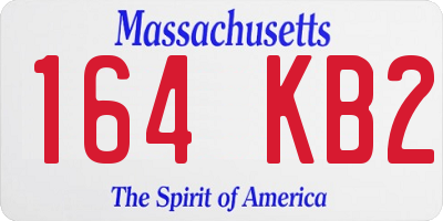 MA license plate 164KB2