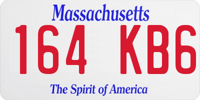 MA license plate 164KB6