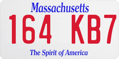 MA license plate 164KB7