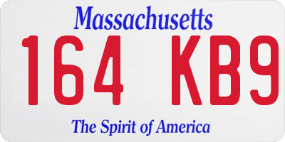 MA license plate 164KB9