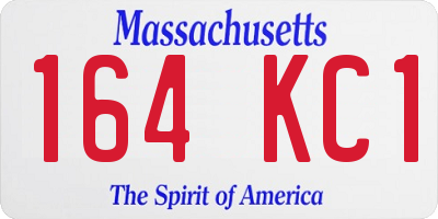 MA license plate 164KC1