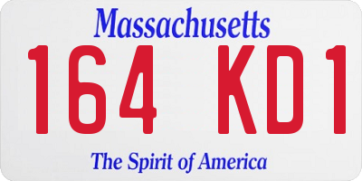 MA license plate 164KD1